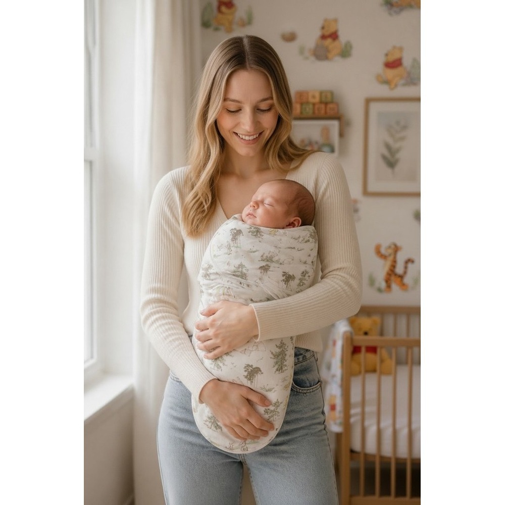 aden + anais Essentials Disney Winnie the Pooh Easy‎ Wrap Swaddle 0-3M newborn